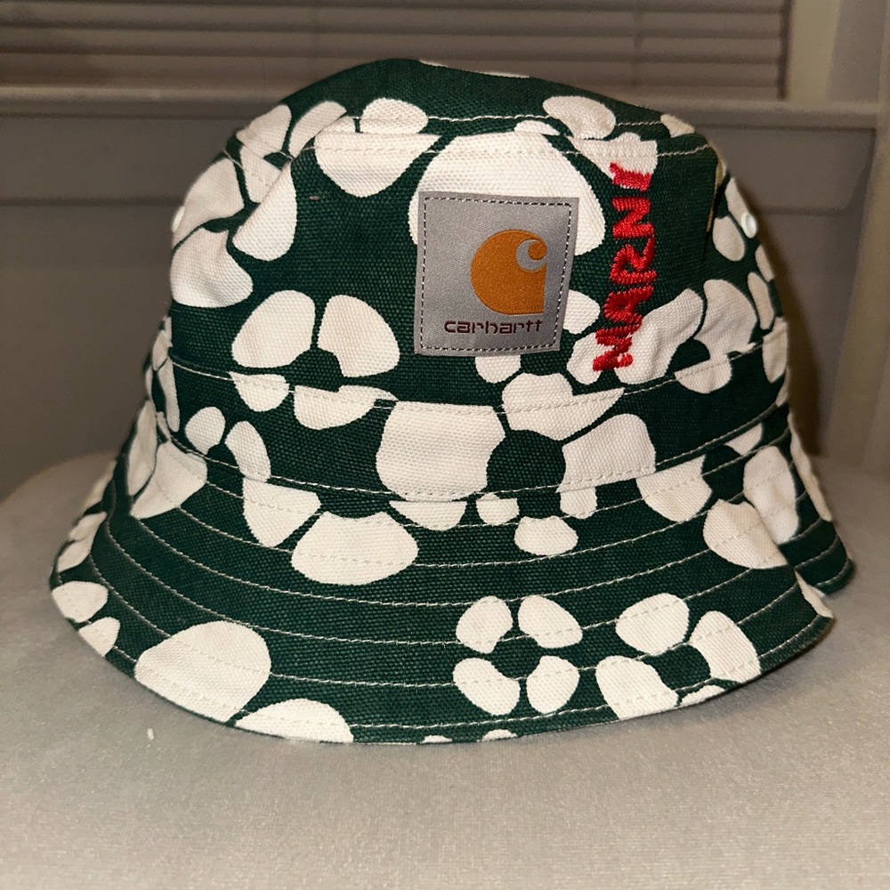 Marni Carhartt WIP embroidered floral-print cotton-canvas bucket hat